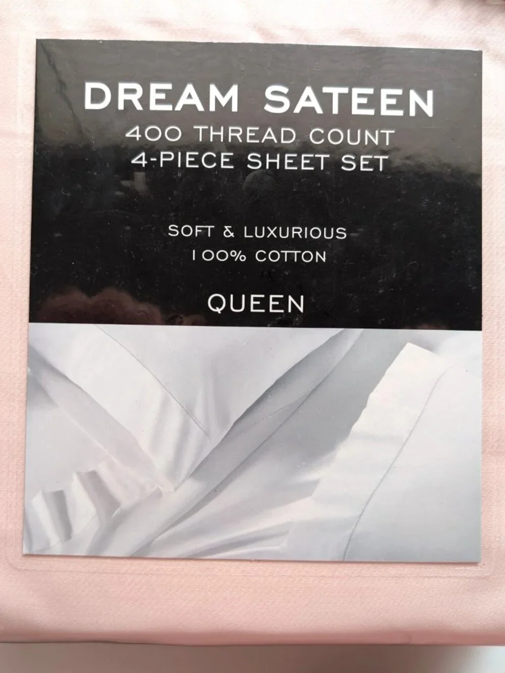 Wamsutta Dream Zone QUEEN Sheet Set 400 TC 100% Cotton Dream Sateen Pink NEW